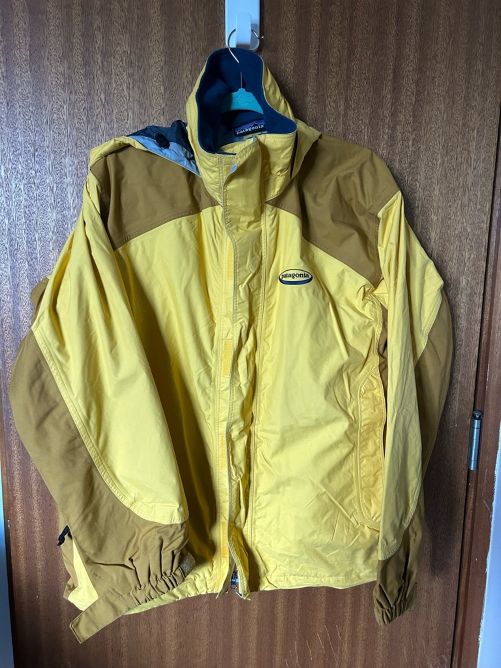 Patagonia Yellow and Brown Men's Rain Shell Jacket
